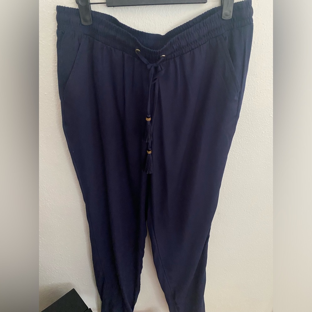 NWT Lily Pulitzer, Navy Piper pants